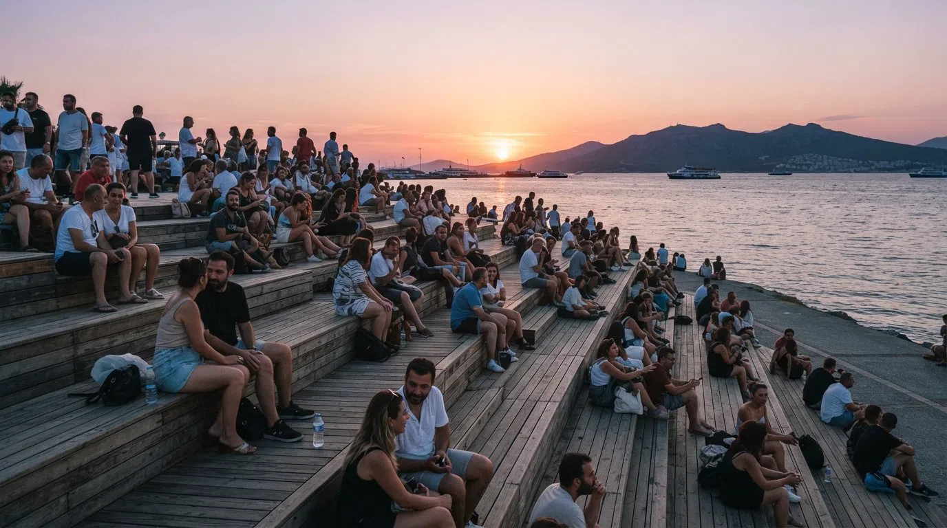 Bostanlı, Izmir: solnedgange, skaldyr og et liv ved vandet